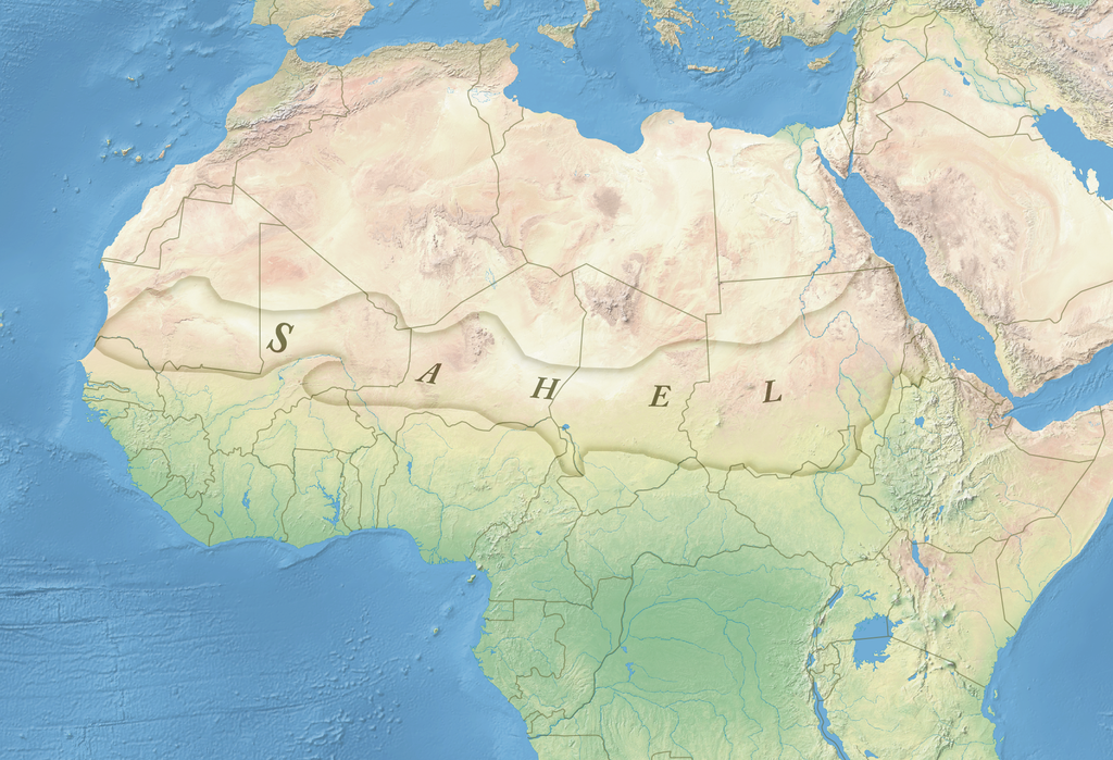 Map of the Sahel.Wikicommons