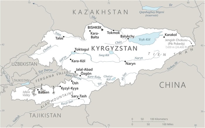 Kyrgyzstan Map