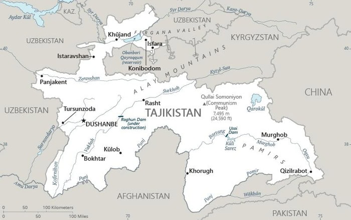 Tajikistan Map