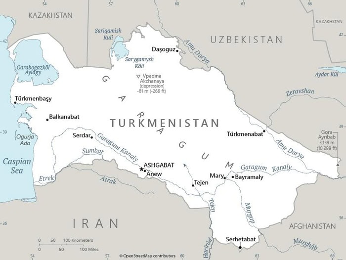 Turkmenistan Map