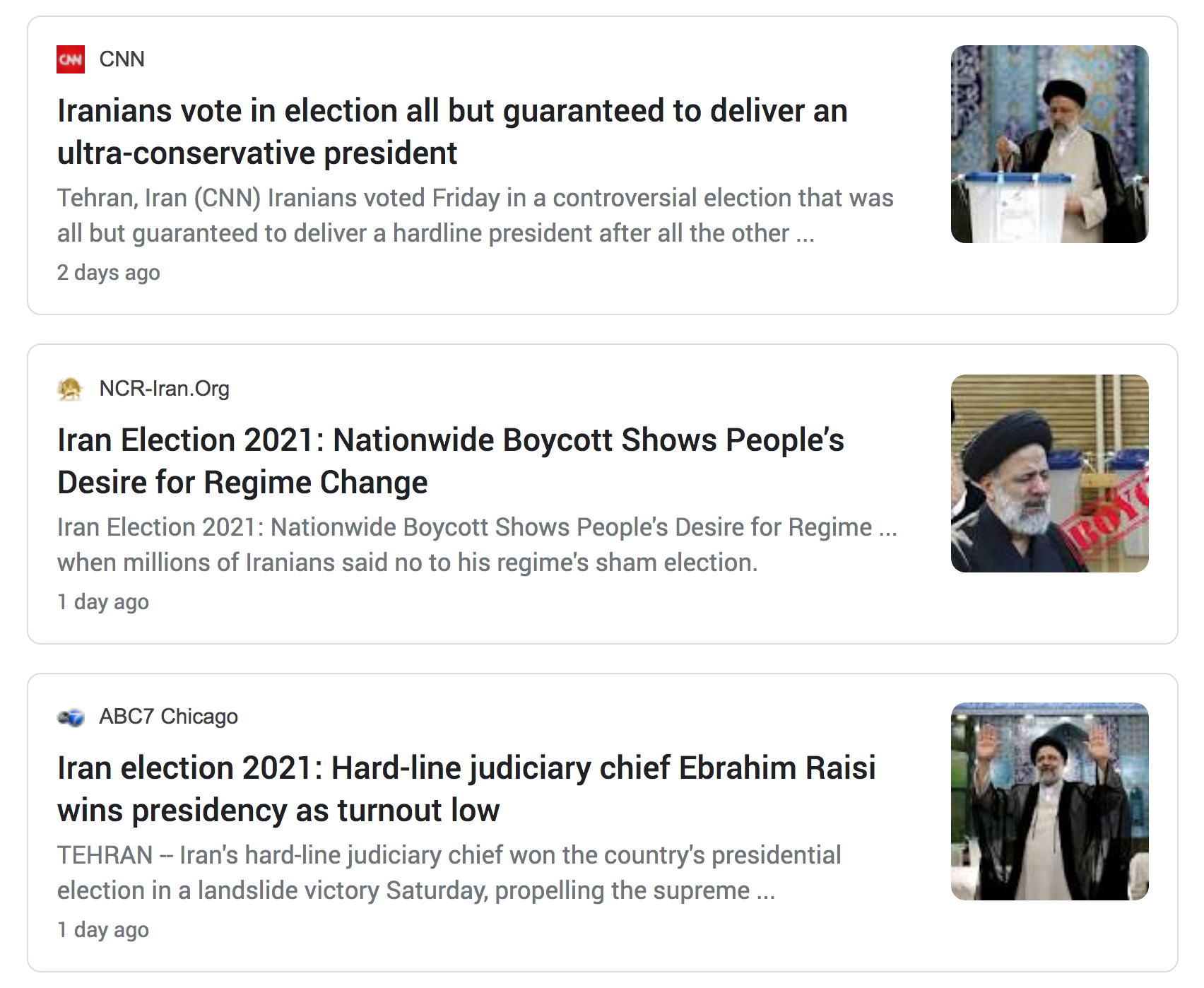 Iran election news