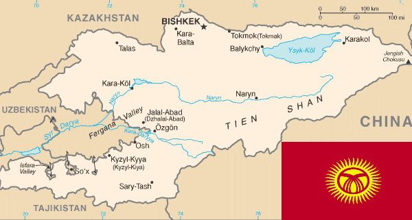 Kyrgyzstan map