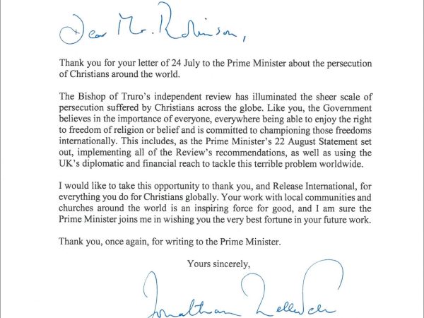 Letter from PMs office18Sep19