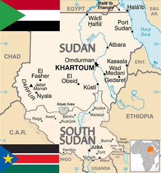 n s sudan map