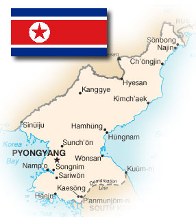 north korea map