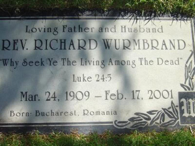 Richard Wurmbrand Headstone