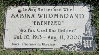 Sabina Wurmbrand Headstone