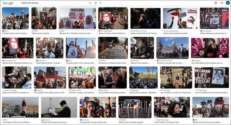 Iran Protests Google