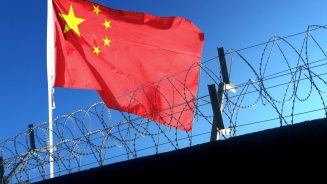 China Flag At Prison 2